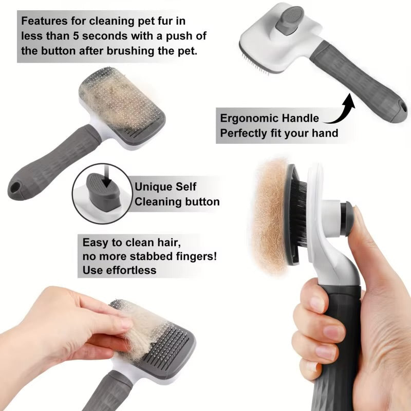 Professional Detangling Brush for Dogs and Cats - Removes Loose Hair, Knots and Tangles, Gentle Massage for Long and Short Ha FREE SHIPING👀