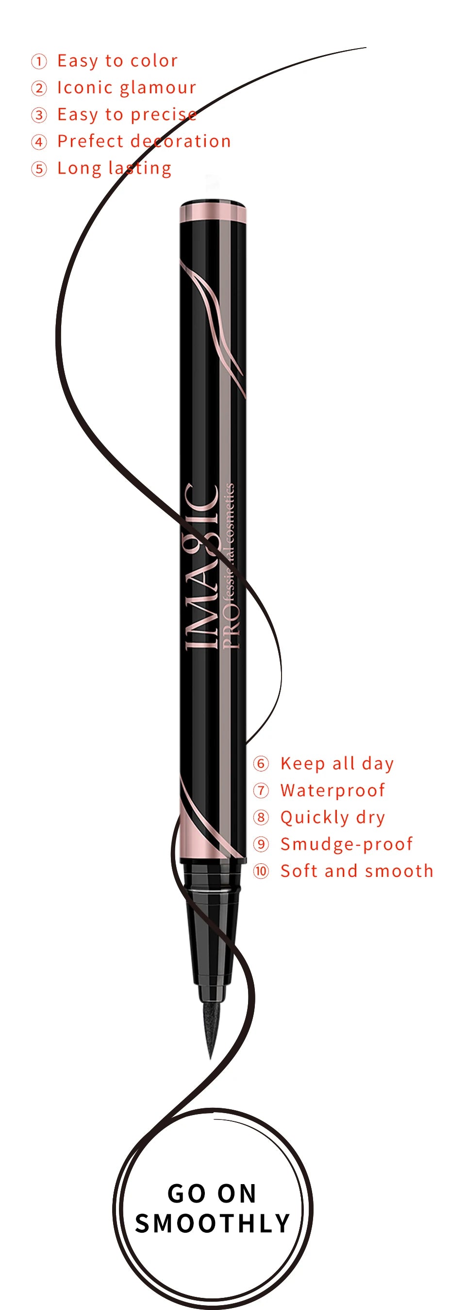Waterproof Liquid Eyeliner – Long Lasting, Smudge-Proof & Quick Dry FREE SHIPPING