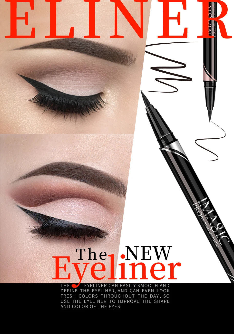 Waterproof Liquid Eyeliner – Long Lasting, Smudge-Proof & Quick Dry FREE SHIPPING