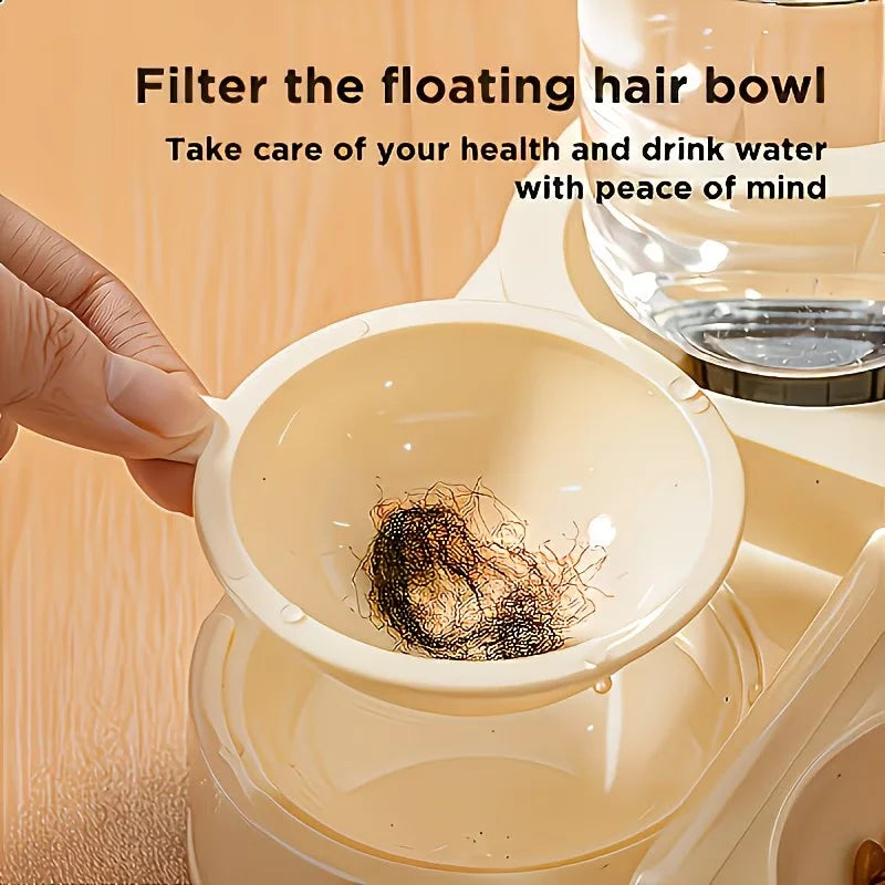 2-in-1 Large Pet Feeder & Water Dispenser, Dry Wet Separation, Durable Plastic, Transparent, No Battery, For Cats Dogs FREE SHIPING