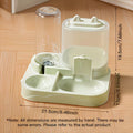 2-in-1 Large Pet Feeder & Water Dispenser, Dry Wet Separation, Durable Plastic, Transparent, No Battery, For Cats Dogs FREE SHIPING